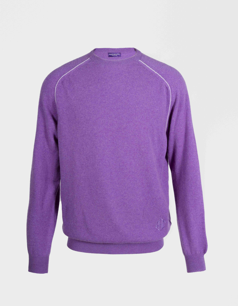 Patrick Hellmann Collection 100% Cashmere Purple Sweater image